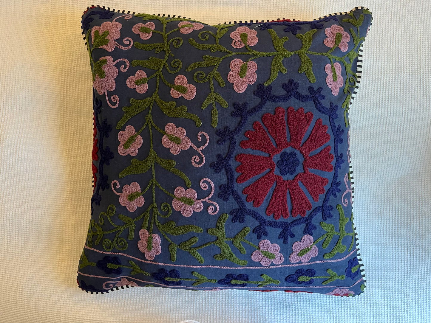 Coussin Jaipur indigo II carré