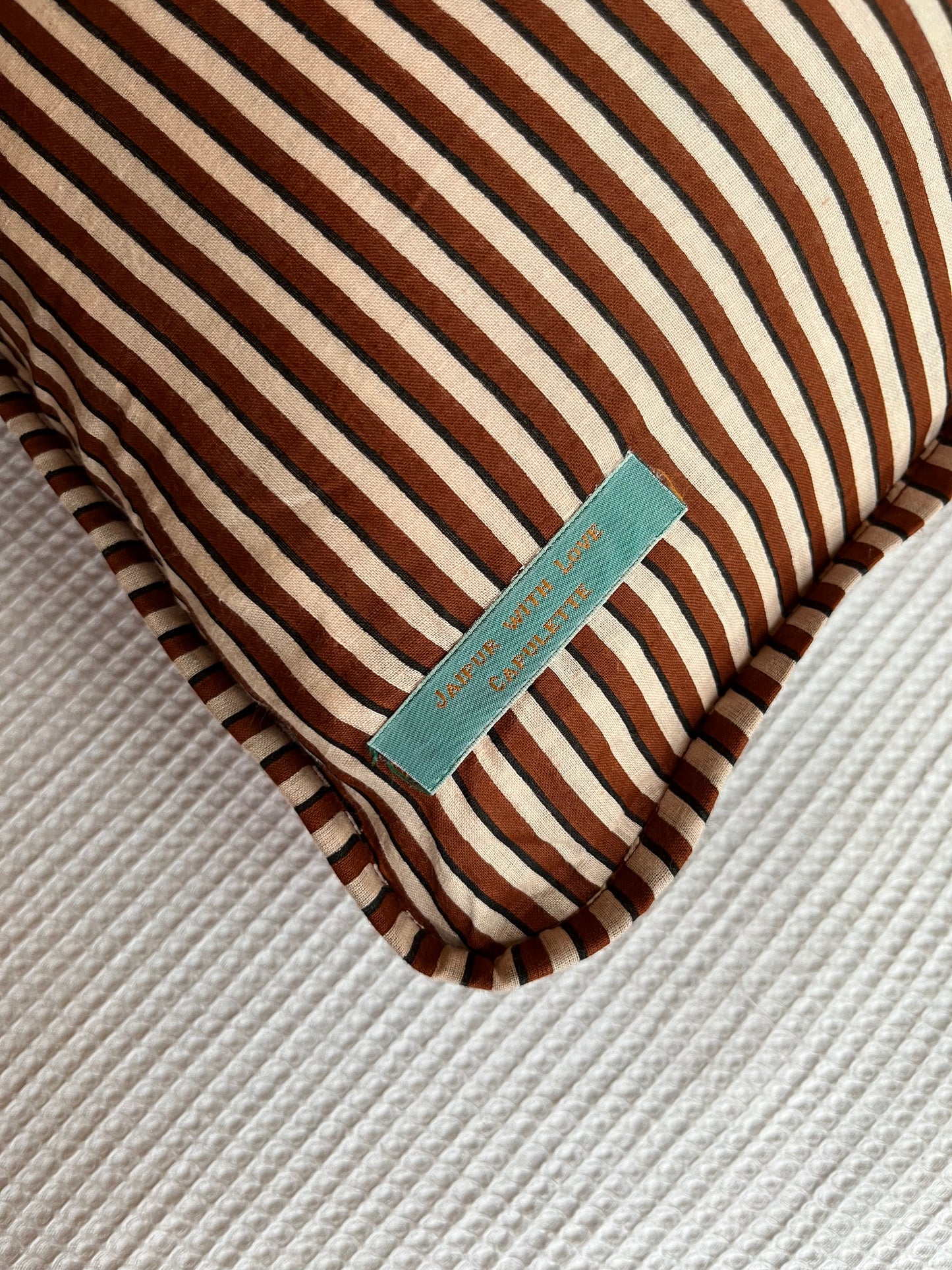 Coussin Jaipur chocolat carré