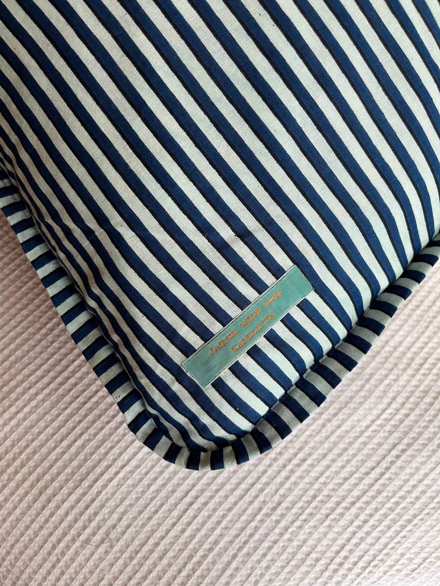 Coussin Jaipur indigo carré