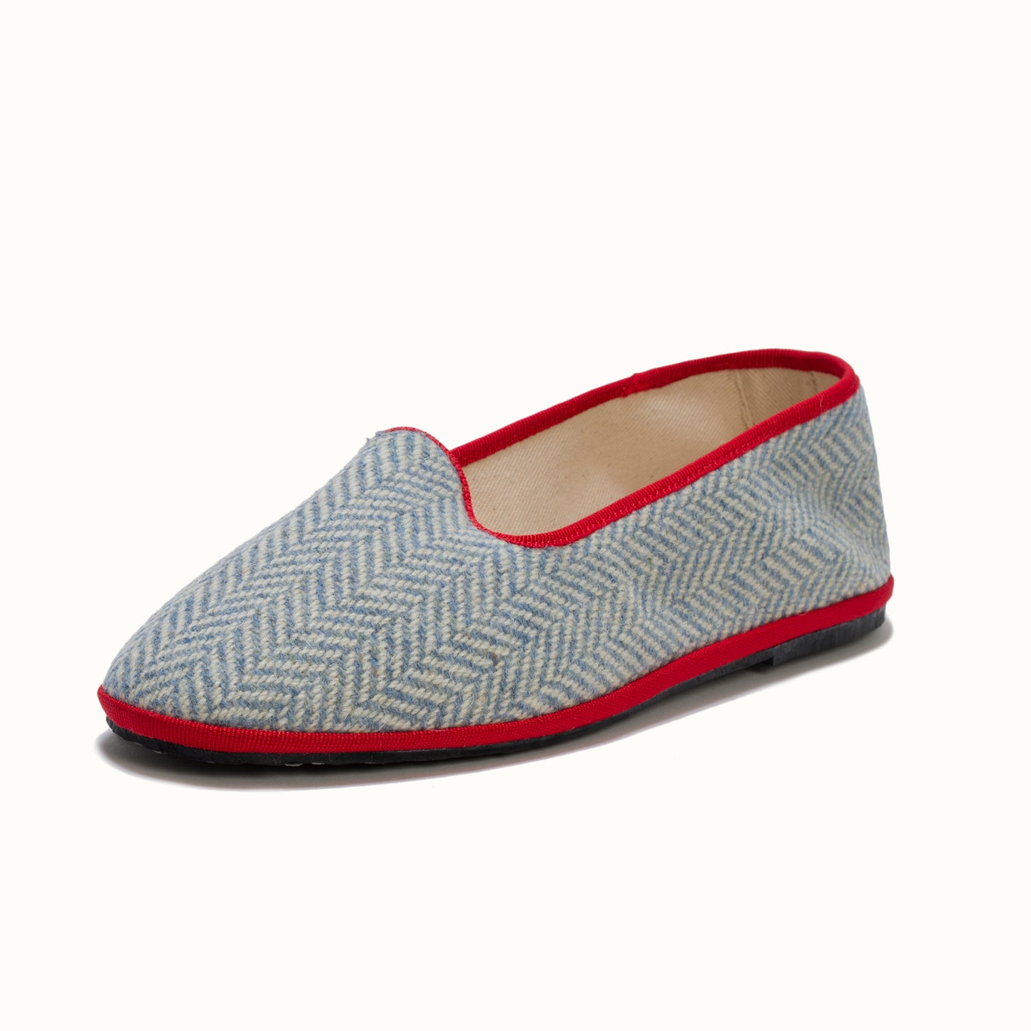 Tweed Bleu ciel & Rouge