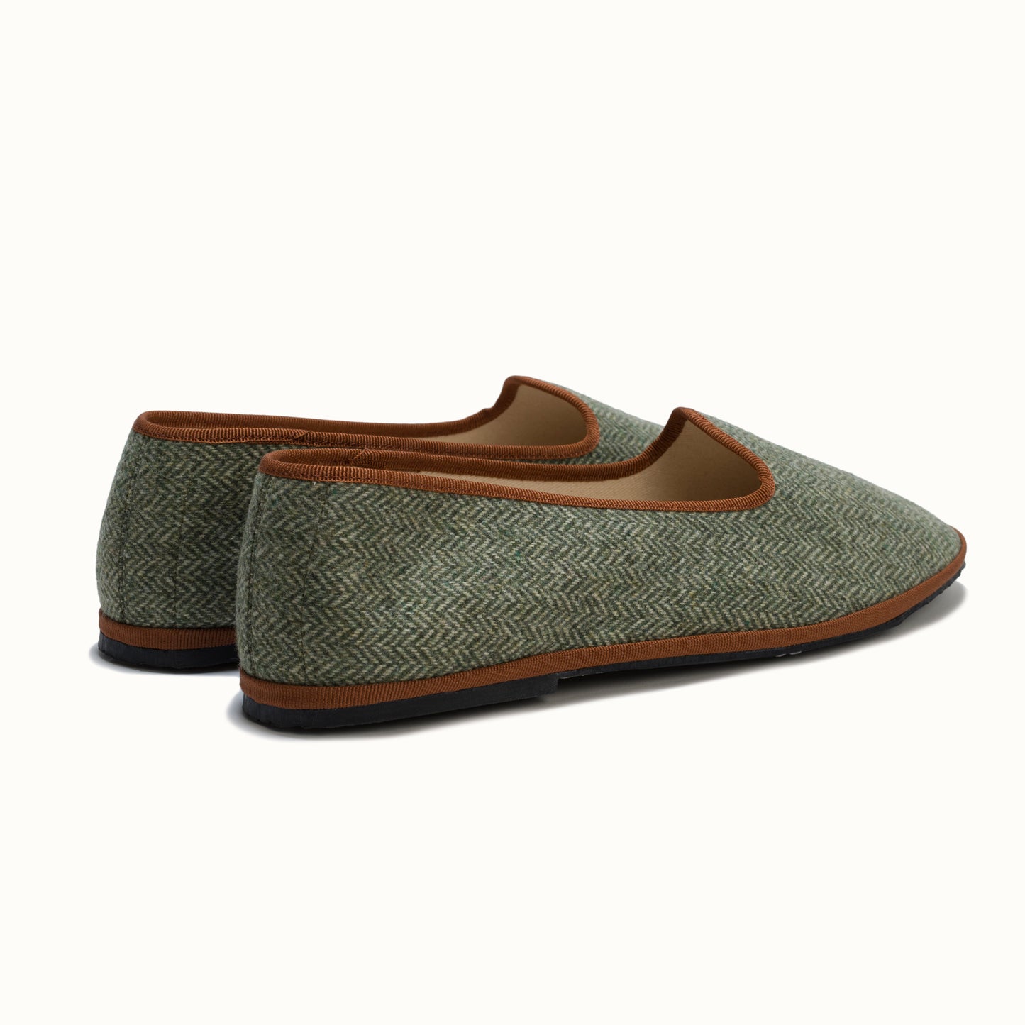 Tweed Vert Amande & Cognac