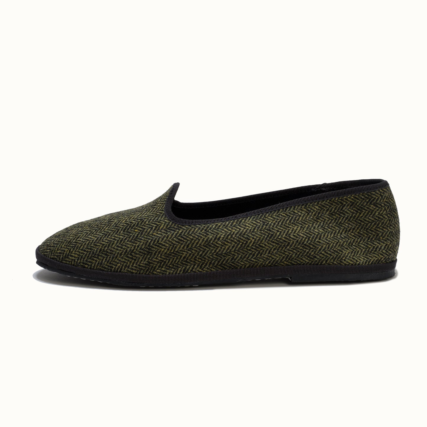 Tweed Vert anis & Gris fumé