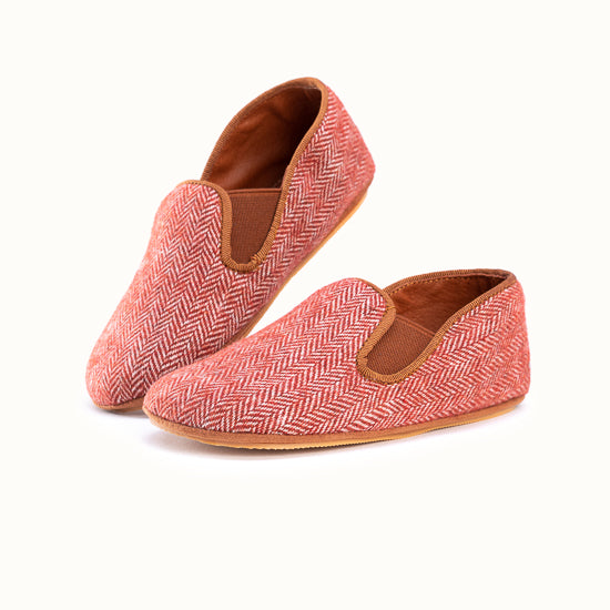 La pantoufle Tweed Pamplemousse