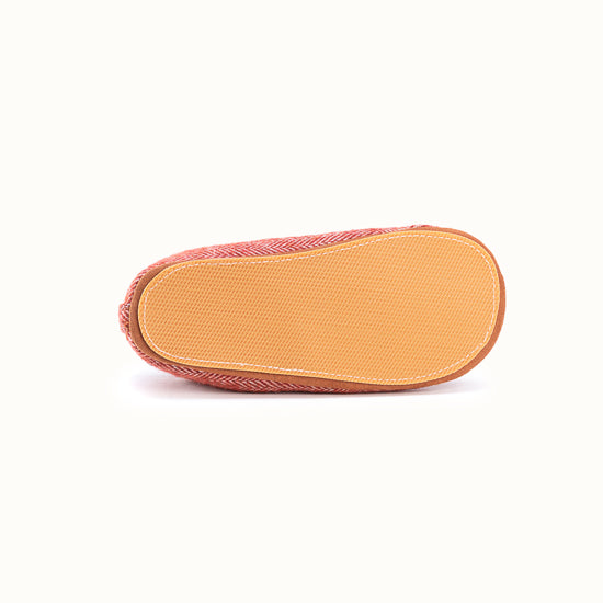 La pantoufle Tweed Pamplemousse