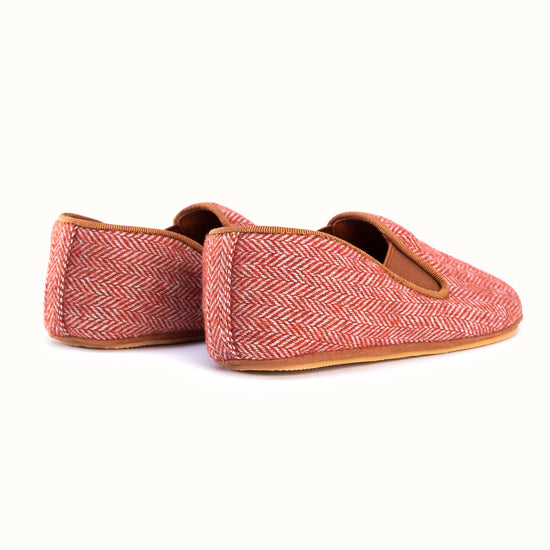 La pantoufle Tweed Pamplemousse