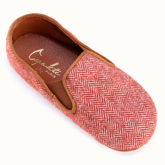 La pantoufle Tweed Pamplemousse