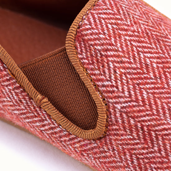 La pantoufle Tweed Pamplemousse