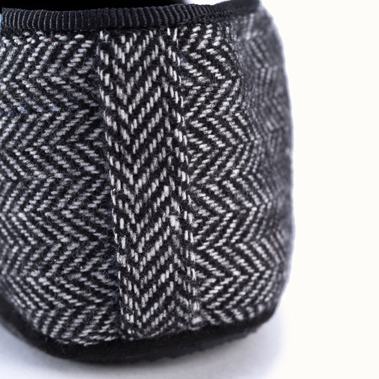 The Black Tweed Slipper