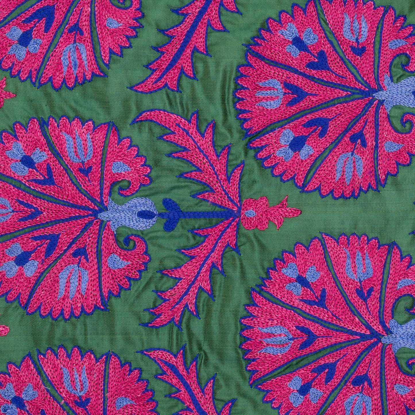 Suzani Vert et Fuchsia
