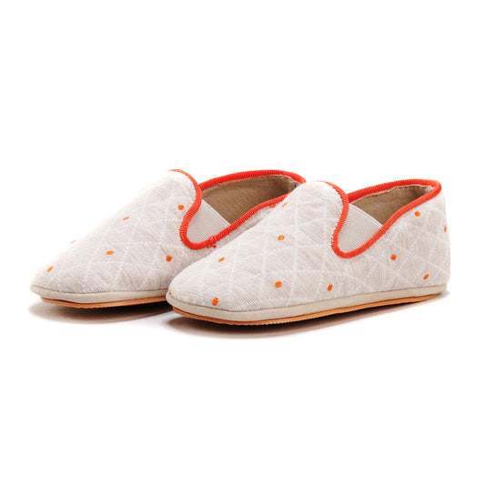 The Orange Harlequin Slipper