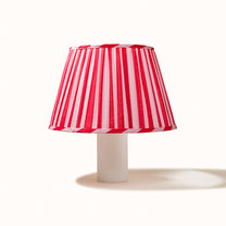 Abat Jour plissé rayé rouge et rose