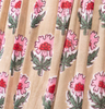 Ficelle imprimés fleurs rouge et rose