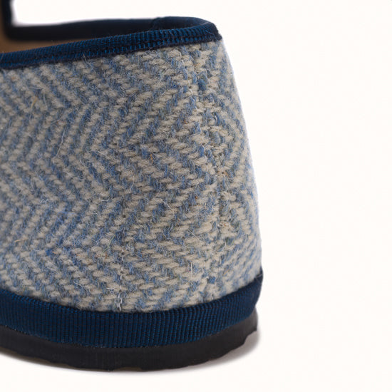 Marchesa chevrons bleu ciel x Abbaye des Vaux de Cernay