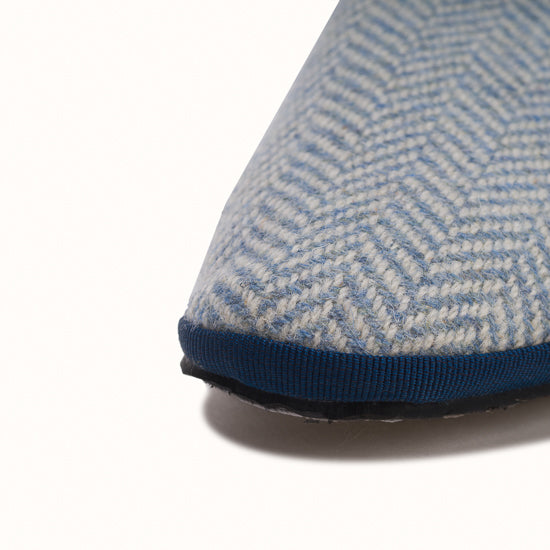 Marchesa chevrons bleu ciel x Abbaye des Vaux de Cernay