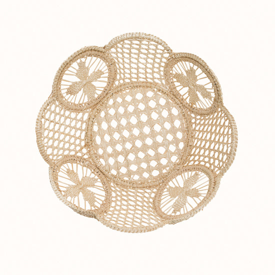 Large Iraca honeycomb basket