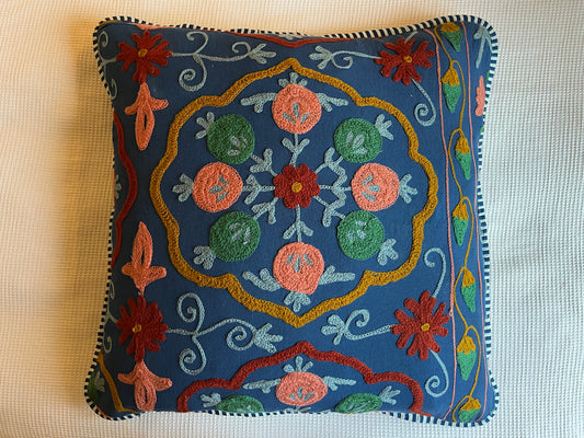 Coussin Jaipur indigo III carré