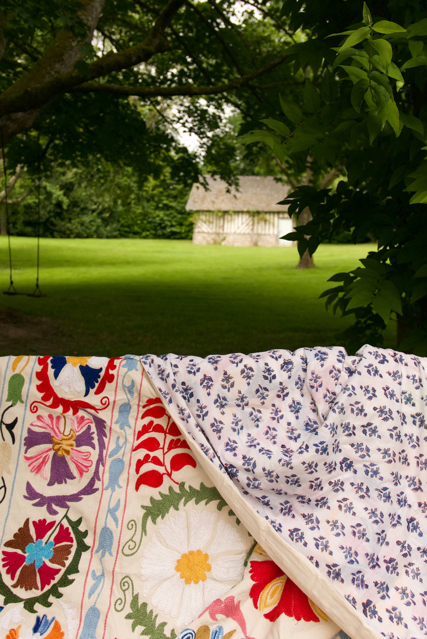 Suzani Ivory Tablecloth