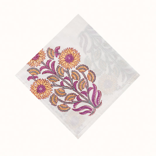 Serviette violet sunflower