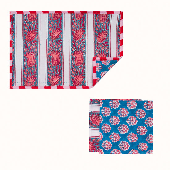 Set de table et Serviette Blue Pearls