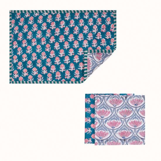 Set de table et Serviette Pink Petals