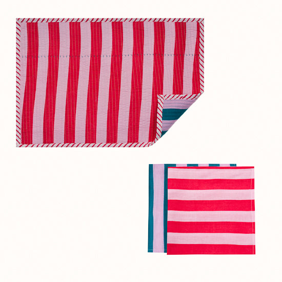 Set de table et Serviette Turquoise Grenadine