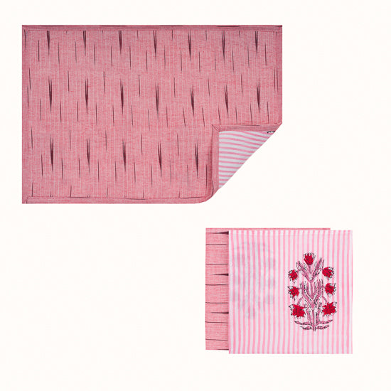 Set de table et Serviette Salmon Pink