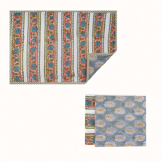 Set de table et Serviette Salmon Pearl