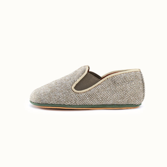 The Olive Tweed Slipper