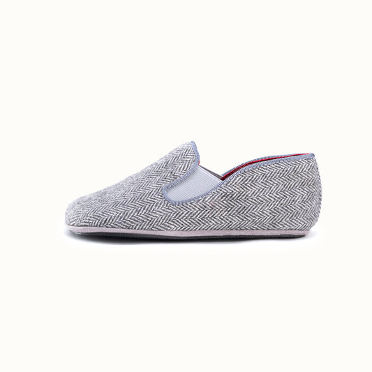 The Grey Mouse Tweed Slipper