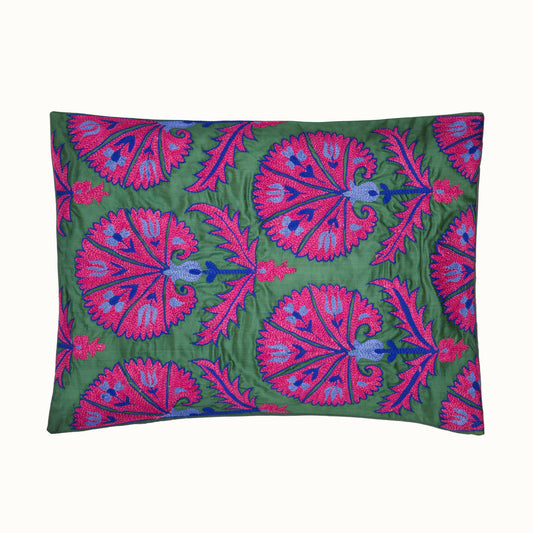 Suzani Green and Fuchsia